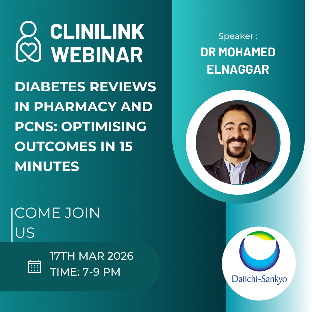 Diabetes Reviews in Pharmacy and PCNs: Optimising Outcomes in 15 Minutes (Virtual)